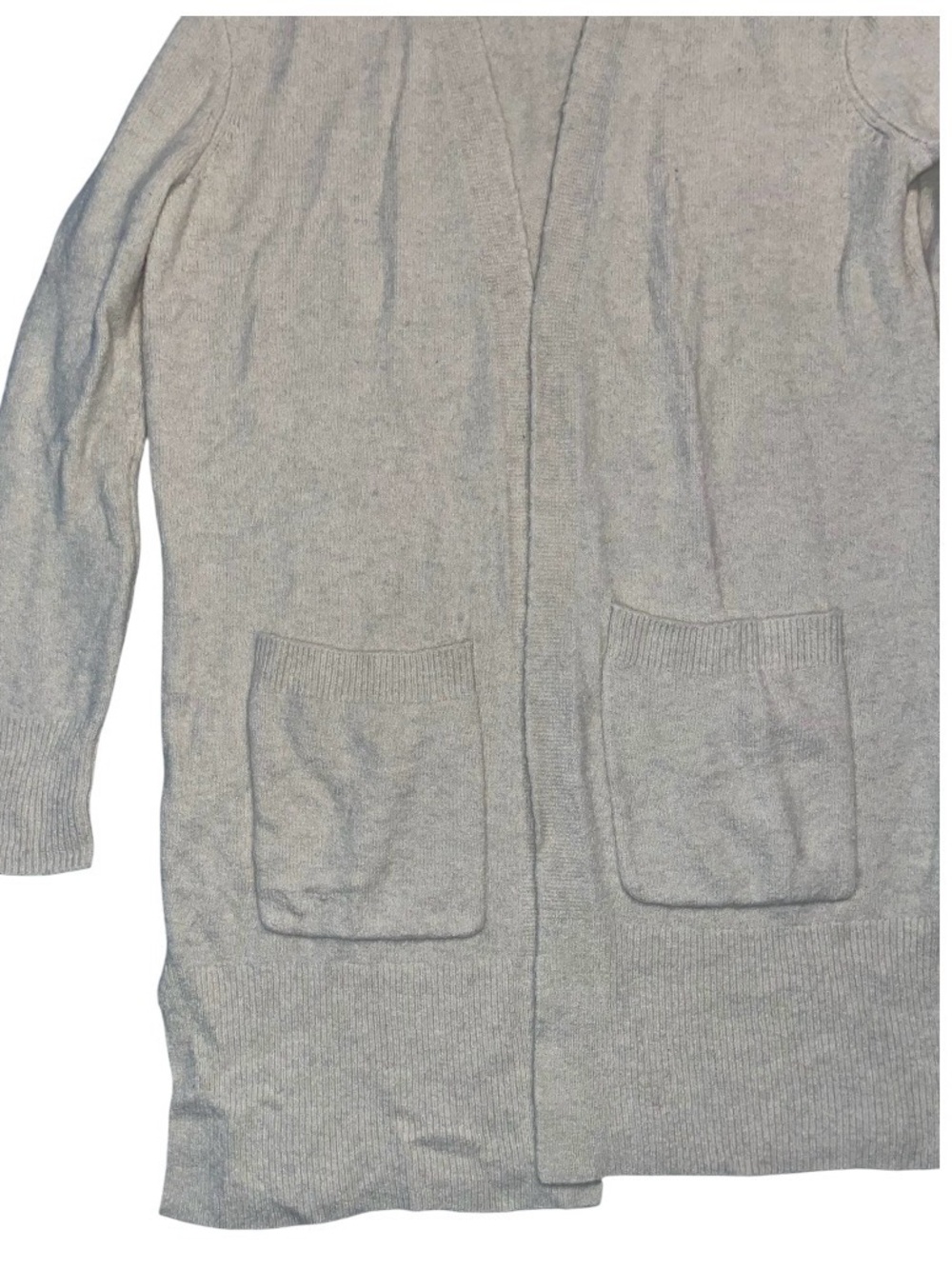 Madewell Light Gray Open-Front Women's Cardigan Sweater - Picture 5 of 9